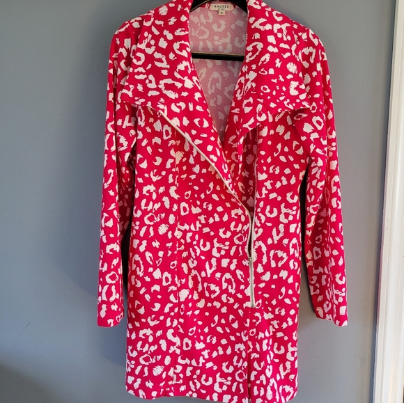 Andrée Leopard Print lightweight Jacket Size Medium - Picture 4 of 8